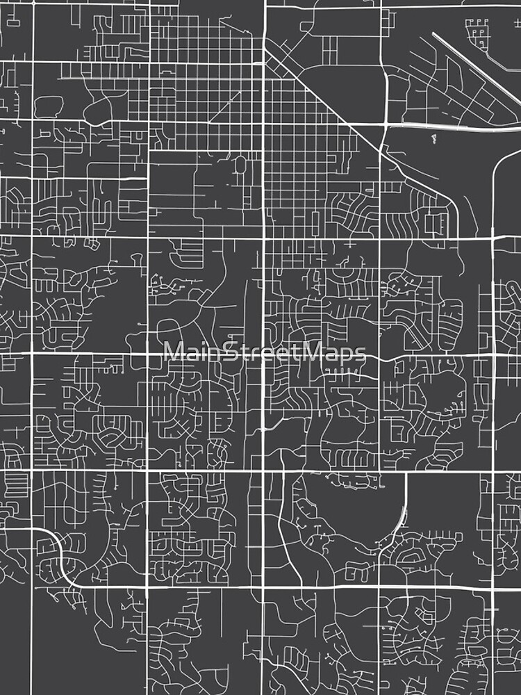 Fort Collins Map, USA - Gray by MainStreetMaps