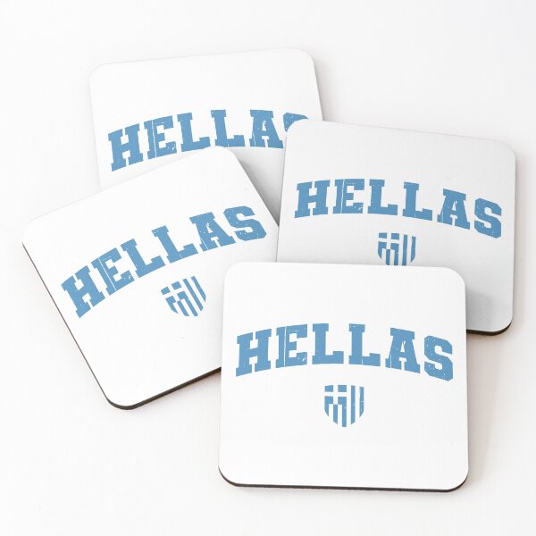 Item preview, Hellas Mock Athletic Distressed w Greek Flag Emblem designed and sold by Happy Puppy Print On Demand.
