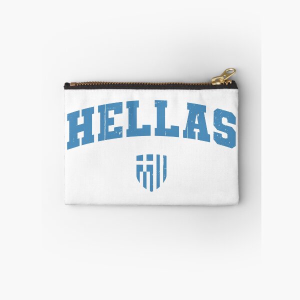 Artikelvorschau, Hellas Mock Athletic Distressed mit griechischem Flaggenemblem entworfen und verkauft von Happy Puppy Print On Demand.