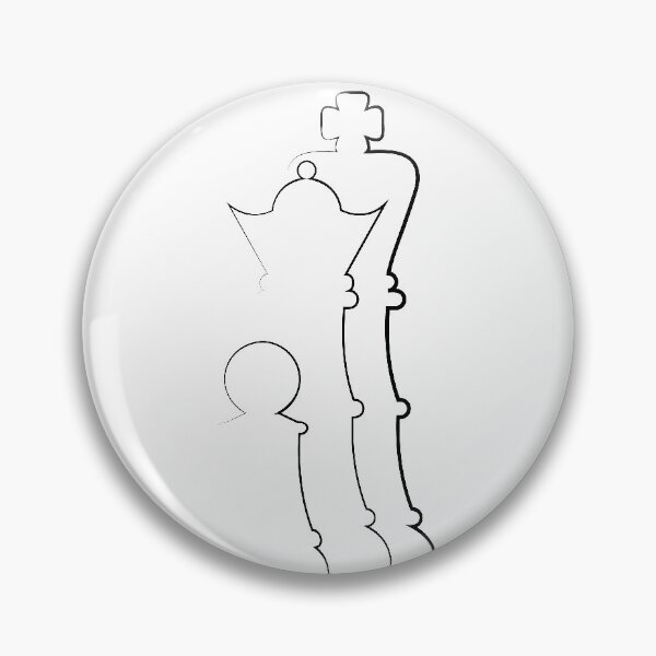 Item preview, Chess pieces line art designed and sold by AnnArtshock.
