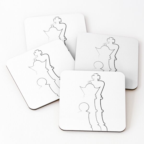 Item preview, Chess pieces line art designed and sold by AnnArtshock.
