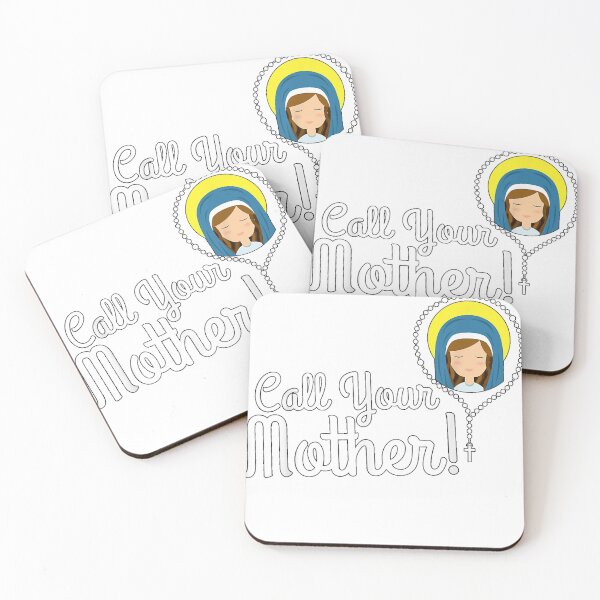 Item preview, Call Your Mother Rosary Virgin Mary Cute Catholic T-Shirt size S-5XL designed and sold by SueGaudreau.