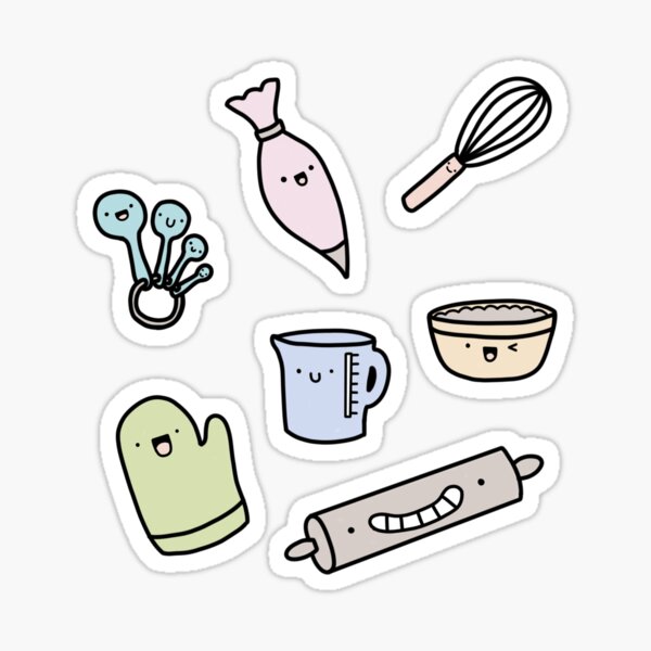 Baking Accessories Blueprint Cake Baking Tools' Sticker