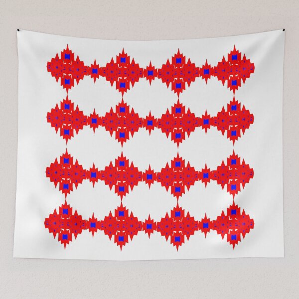 Item preview, Red hot and bright of blue in an ethnic pattern style. designed and sold by Trianglegreen.