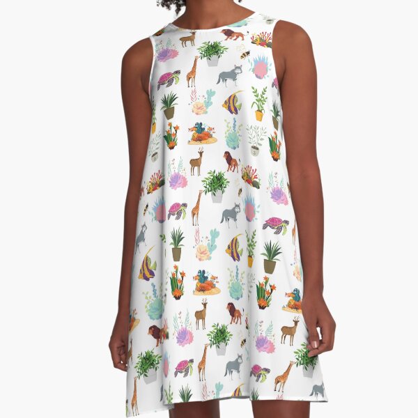 Artikel-Vorschau von Flora und Fauna nahtloses Design, designt und verkauft von TropicalFlorals.