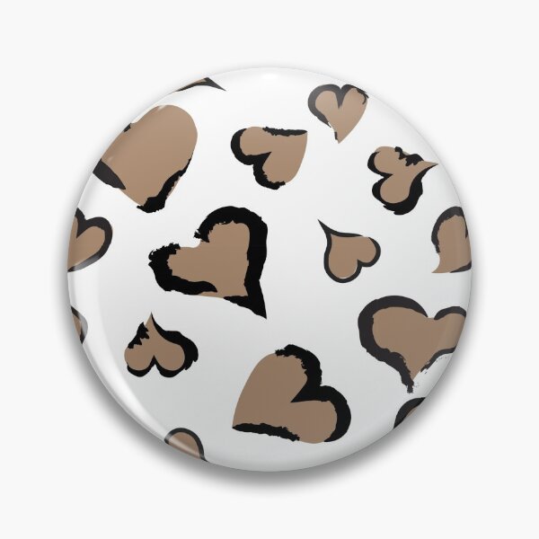Item preview, Brown Heart Shape Leopard Pattern designed and sold by V-Top-Design.