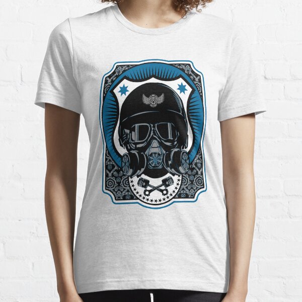Drag Racing Helm in Blau Essential T-Shirt