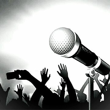 Artwork thumbnail, Mic and Crowd - White by battlerapgear