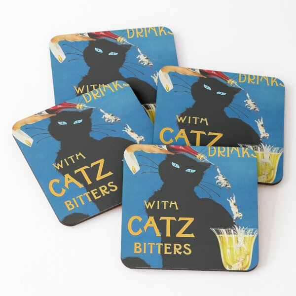 Item preview, Mix Your Drinks with Catz (Cats) Bitters Aperitif Liquor Vintage Advertising designed and sold by vinaydubey.