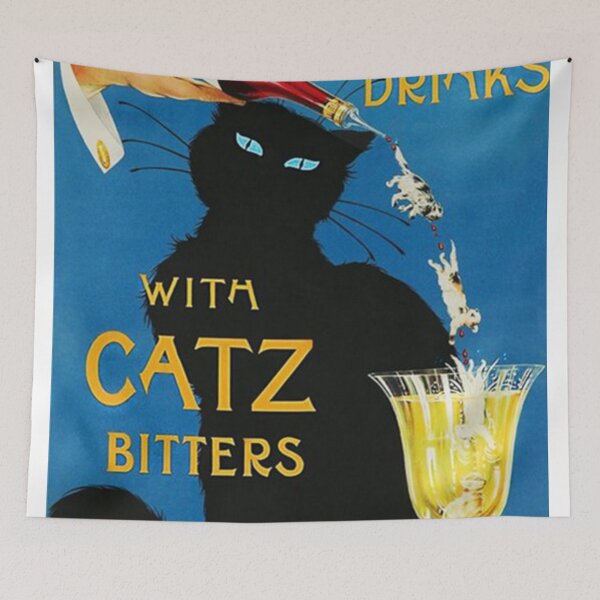 Item preview, Mix Your Drinks with Catz (Cats) Bitters Aperitif Liquor Vintage Advertising designed and sold by vinaydubey.