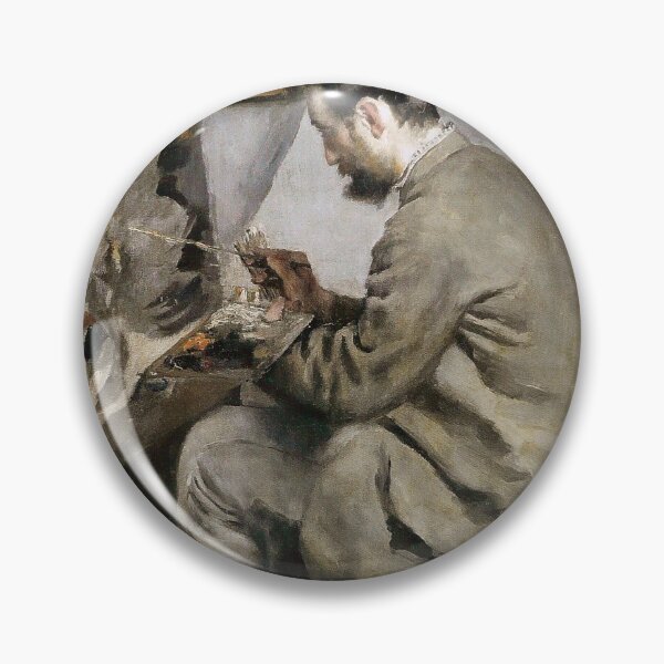 Item preview, The painter Bazille at his easel - 1867 - Pierre-Auguste Renoir designed and sold by TemporaryArt.