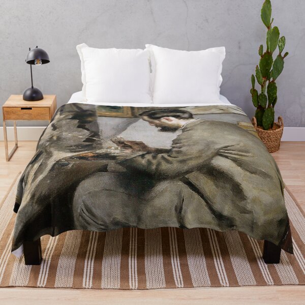 Item preview, The painter Bazille at his easel - 1867 - Pierre-Auguste Renoir designed and sold by TemporaryArt.