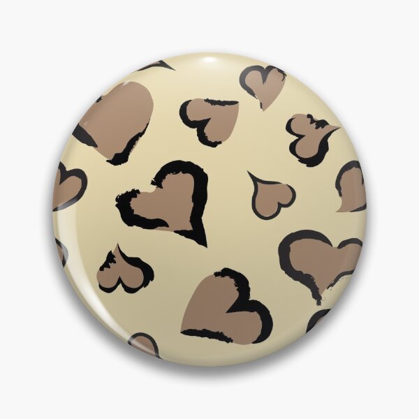 Item preview, Cocoa Brown Heart Shape Leopard Pattern designed and sold by V-Top-Design.