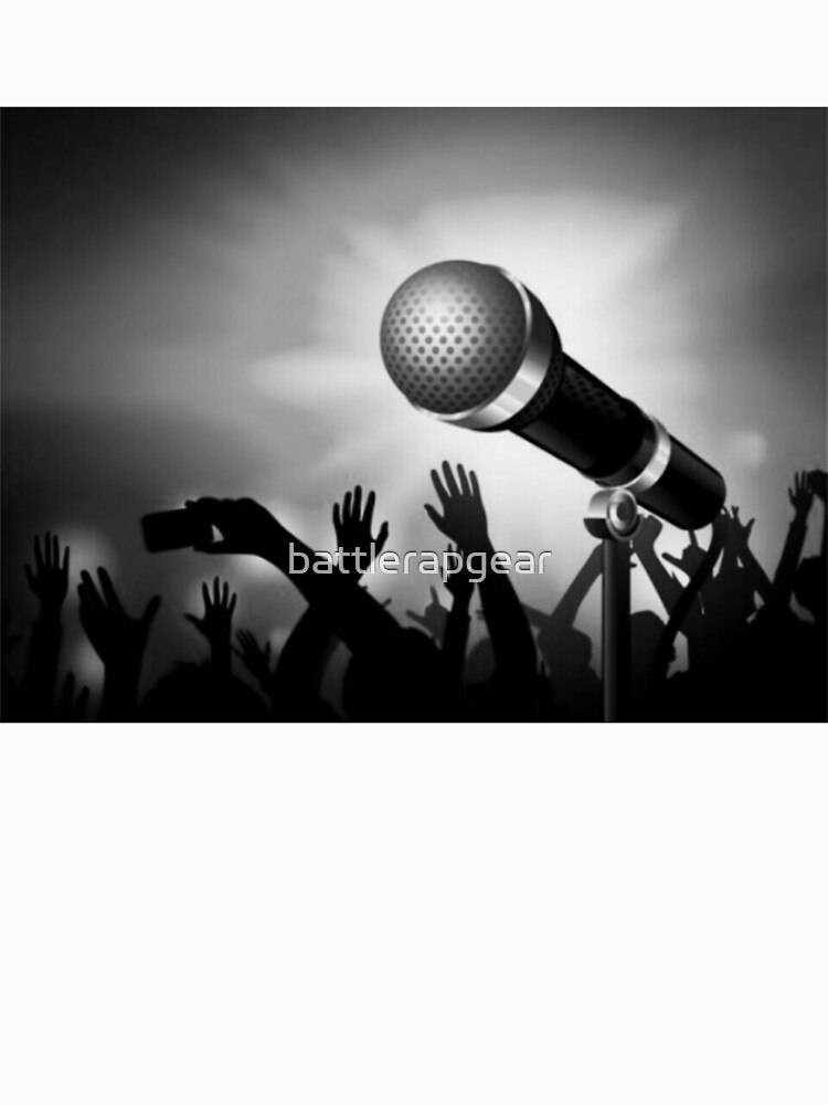 Thumbnail 3 of 3, Baseball ¾ Sleeve T-Shirt, Mic and Crowd - Gray designed and sold by battlerapgear.