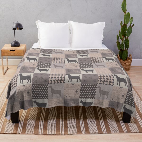 Item preview, Vintage Dairy and boer goats , goat farm  vintage patchwork style designed and sold by PawsoMania.
