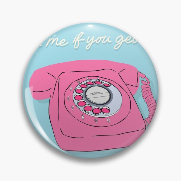 Item preview, Pink Retro phone CALL ME LETTERING designed and sold by AreWeDesigned.