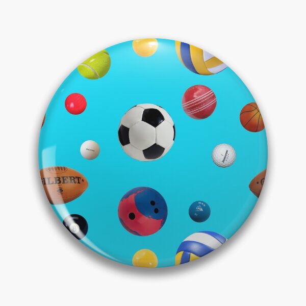 Item preview, Sports balls on sky blue designed and sold by TerenceLacey.