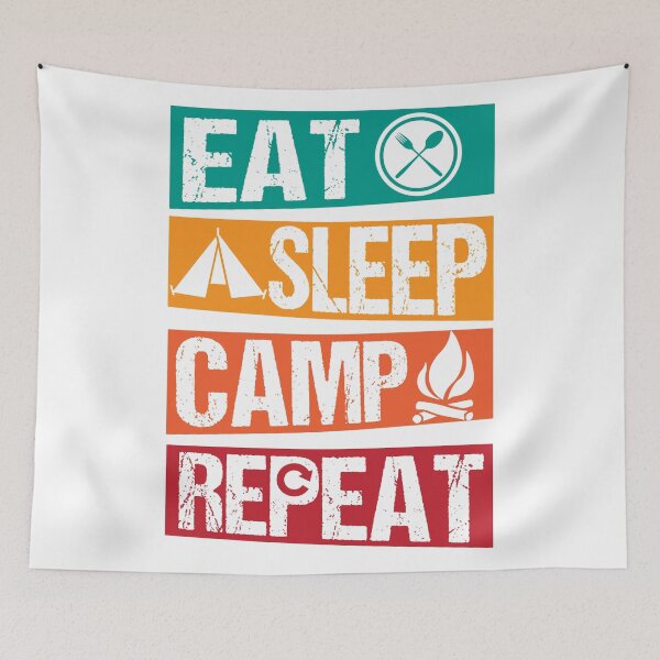 Item preview, Eat Sleep Camp Repeat designed and sold by infleims.
