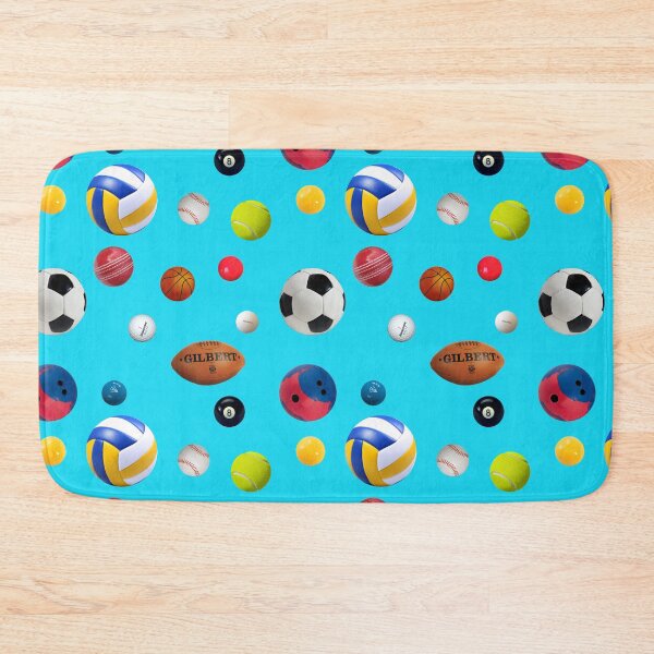 Item preview, Sports balls on sky blue designed and sold by TerenceLacey.