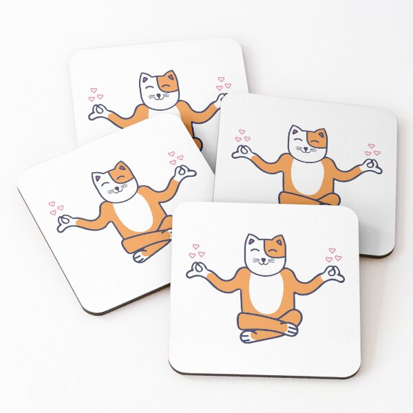 Item preview, Yoga And Cat designed and sold by MarshallStickerX.