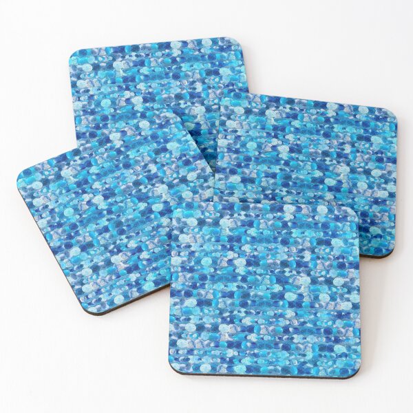 Item preview, Blue Tumbled Gemstones Lines designed and sold by k9printart.