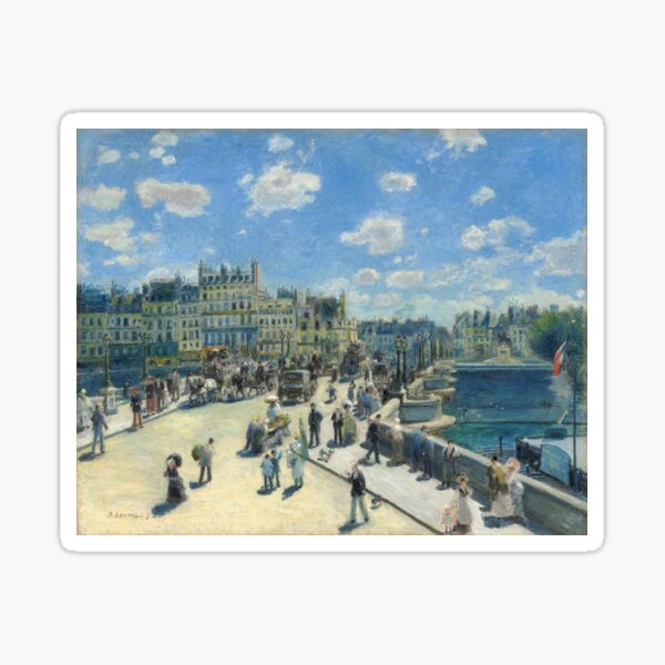 Pont-Neuf - 1872 - Pierre-Auguste Renoir Sticker