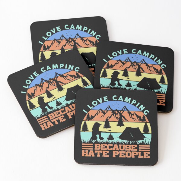Item preview, I love camping because I hate people designed and sold by pnkpopcorn.
