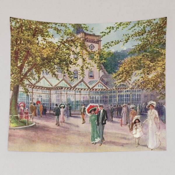 Item preview, Vintage Illustration of The Pump Room, Strathpeffer Spa, Scottish Highlands designed and sold by yourscotland.