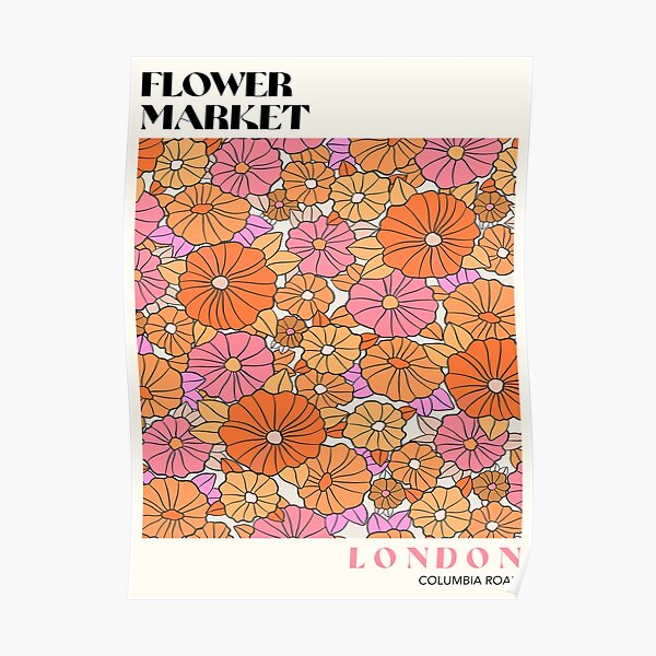 Marché aux fleurs de Londres Poster