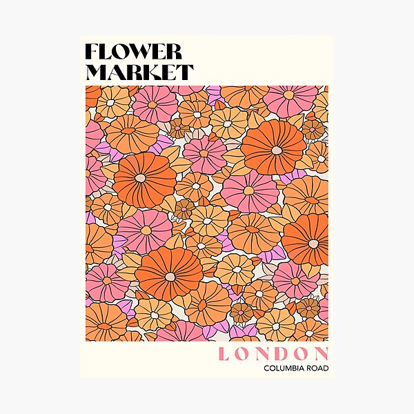 Flower Market London Photographic Print