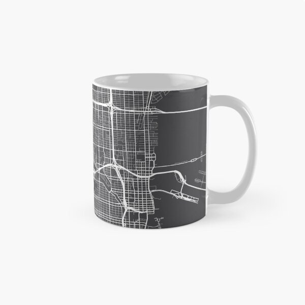 Aperçu de l'œuvre Miami Map, États-Unis - Grey créée et vendue par MainStreetMaps.