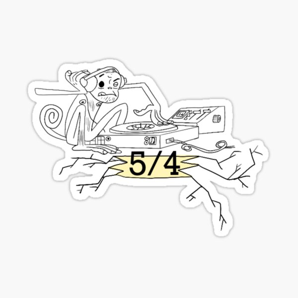 5/4 Monkey Sticker