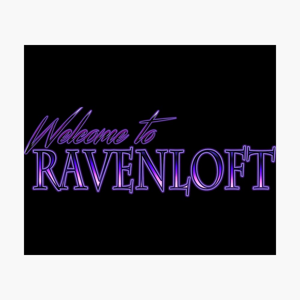 Poster Bienvenue A Ravenloft Retrowave Par Dienerderleere Redbubble