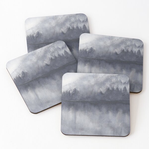 Item preview, Misty Forest Landscape Watercolour Painting designed and sold by Helena Satterthwaite.
