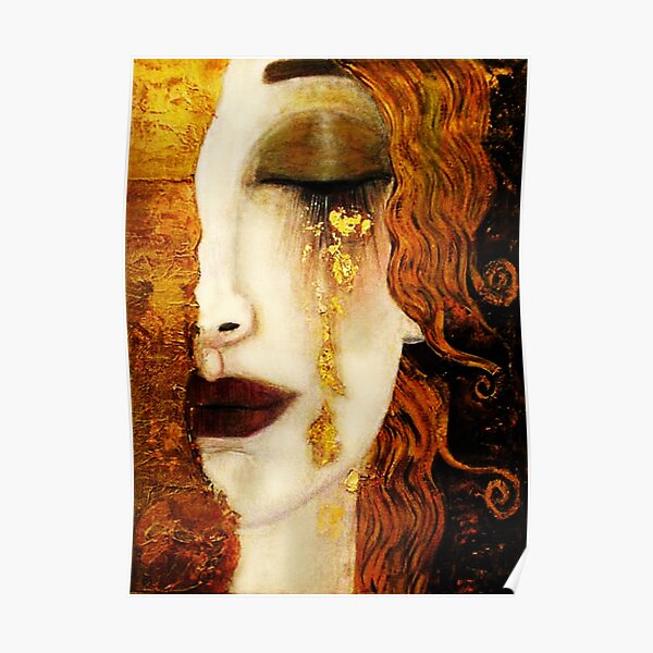 "Les larmes de Freya" de Gustav Klimt Poster