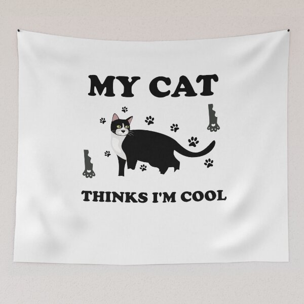 Item preview, My Cat Thinks I'm Cool Funny Gift designed and sold by imaneless.