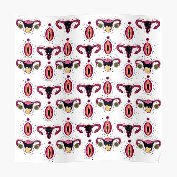 Vulva- und Uterus-Muster Poster