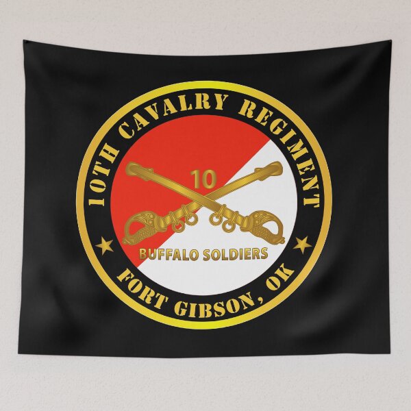 Item preview, Army - 10th Cavalry Regiment - Fort Gibson, OK - Buffalo Soldiers w Cav Branch designed and sold by Military Insignia Products.