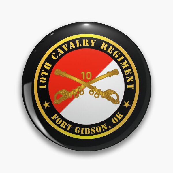 Item preview, Army - 10th Cavalry Regiment - Fort Gibson, OK w Cav Branch designed and sold by Military Insignia Products.