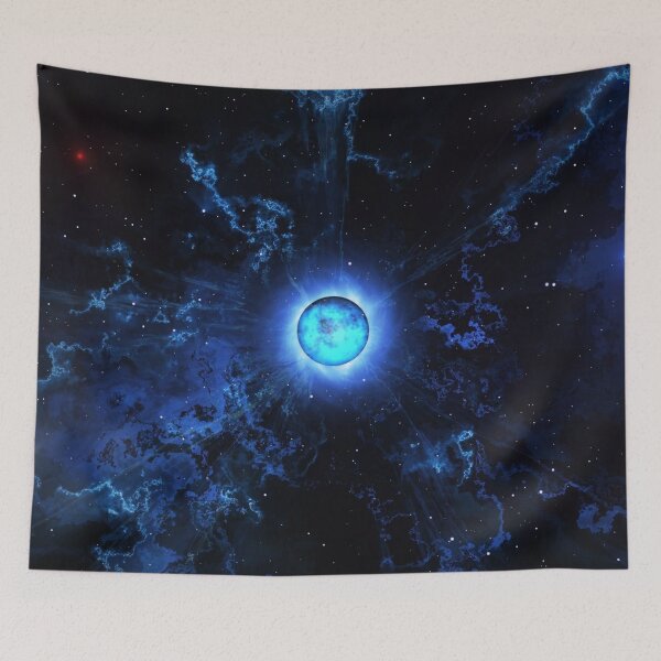 Item preview, The eye of Universe, Blue planet, galaxy starry black tapestry, trendy home decor art, wall designed and sold by August-E.
