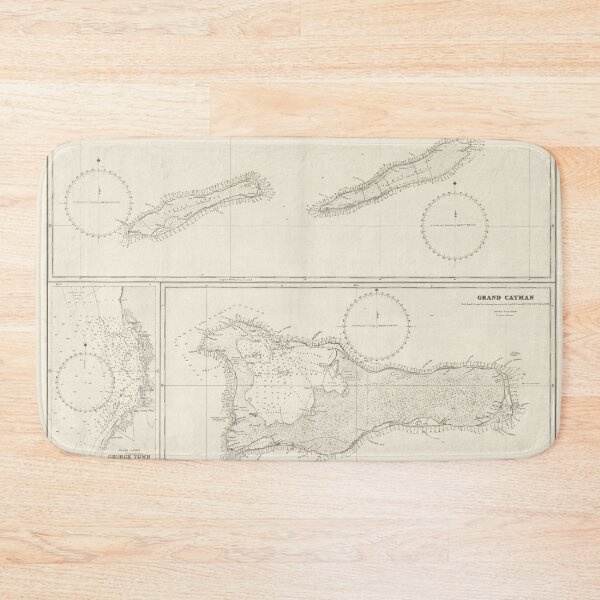 Item preview, Old Cayman Islands Map (1880) Vintage Caymanian Isle Chart designed and sold by BravuraMedia.