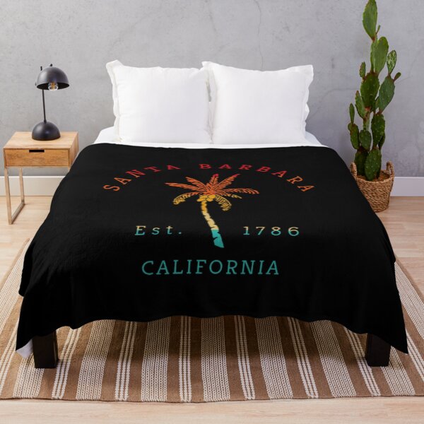 Artikelvorschau, Retro Cool Vintage Santa Barbara Beach California Palm Tree entworfen und verkauft von Jose Art Studio.