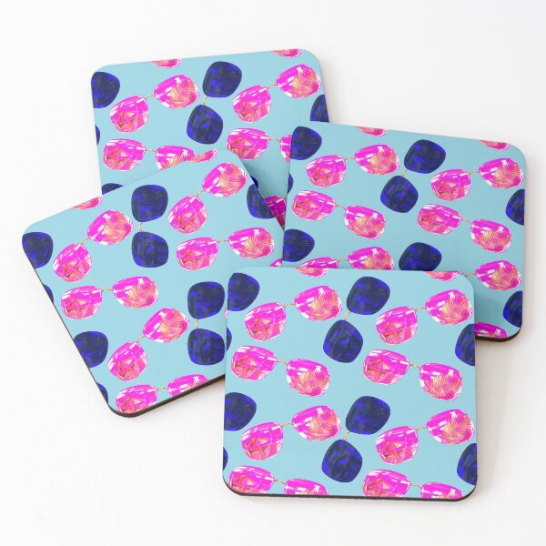 Item preview, Summer sunglasses pattern on a  light blie background designed and sold by Colibri77.
