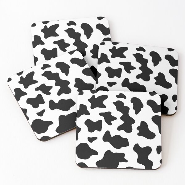 Item preview, aesthetic indie kidcore cow print seamless pattern black designed and sold by mikrocosmox.