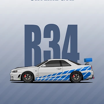 Artwork thumbnail, Skyline GTR R34 by ElseWorldDesign