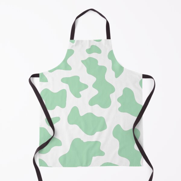 Item preview, aesthetic indie kidcore cow print seamless pattern sage green designed and sold by mikrocosmox.