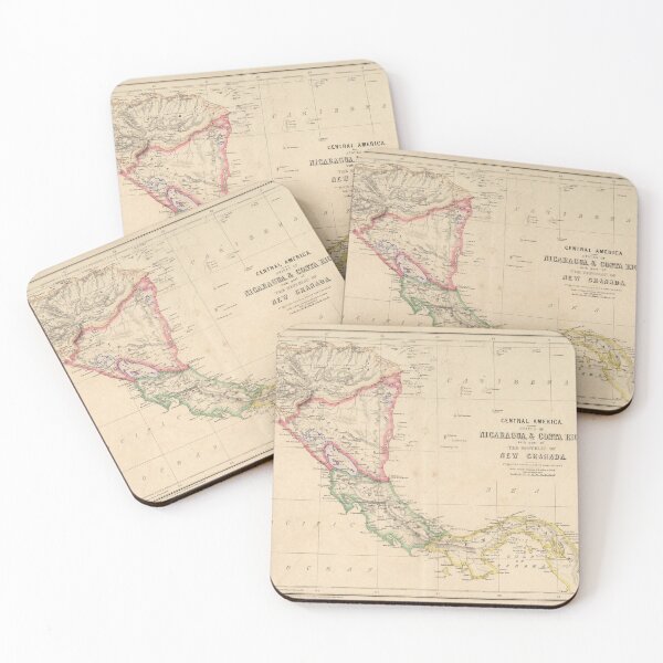 Item preview, Old Central America Map (1857) Vintage Latin America Countries Atlas designed and sold by BravuraMedia.