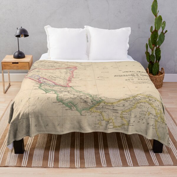 Item preview, Old Central America Map (1857) Vintage Latin America Countries Atlas designed and sold by BravuraMedia.