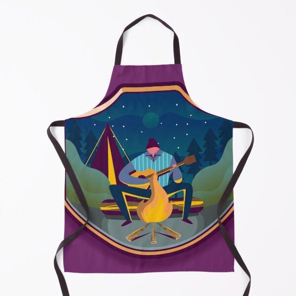 Item preview, Music around campfire men playing guitar designed and sold by SLExpress.