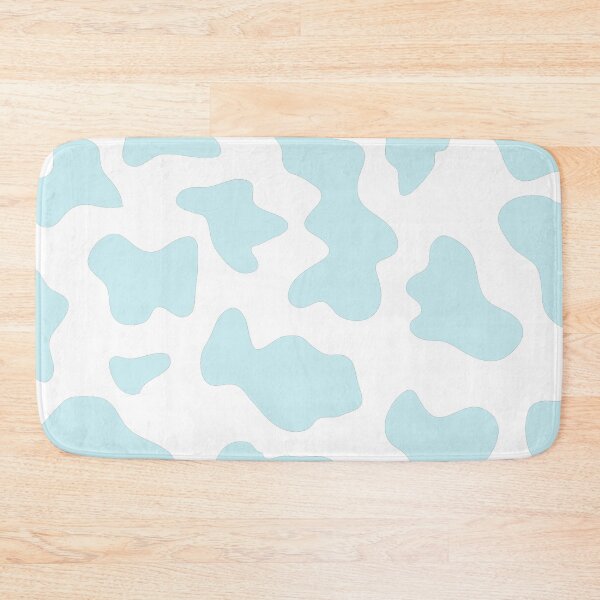 Item preview, aesthetic indie kidcore cow print seamless pattern baby blue designed and sold by mikrocosmox.